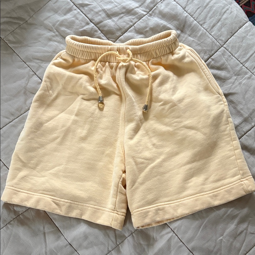 Vintage!! Willi Wear pale yellow terry sweat shorts